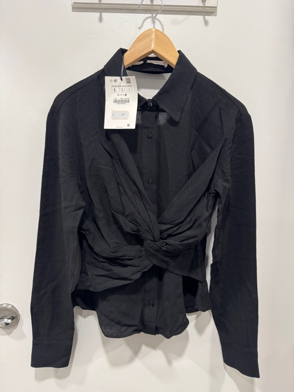Zara Open Back Button Up Shirt